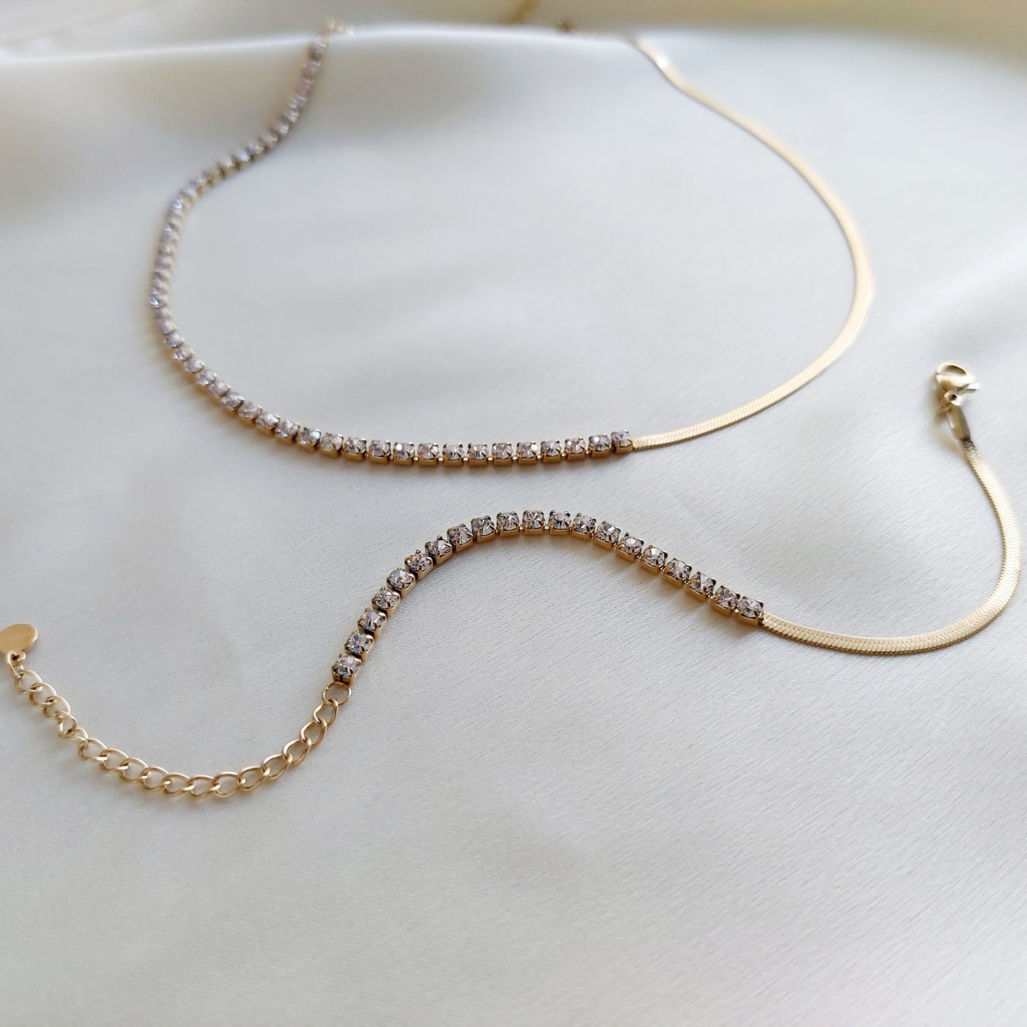 Schmuckset Lina 14 K vergoldet