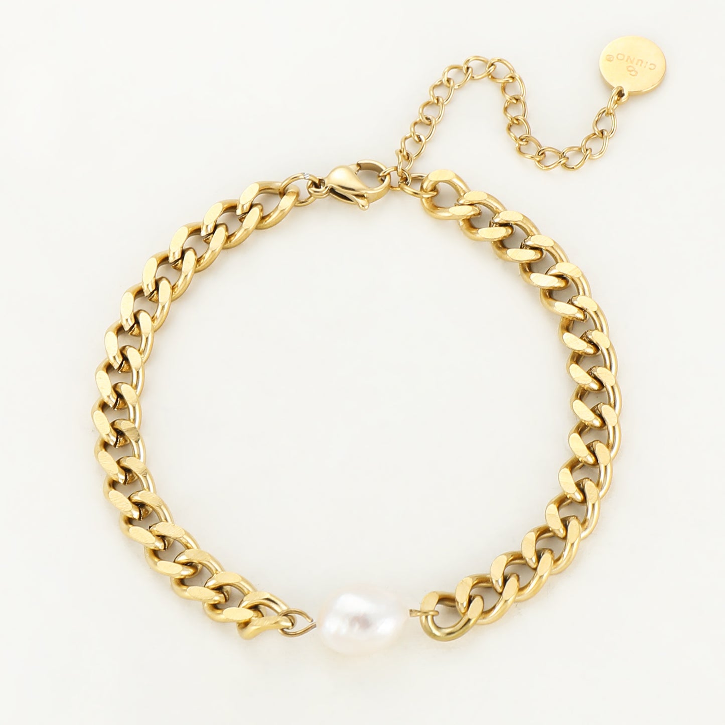 Armband mit Perle 14 K vergoldet