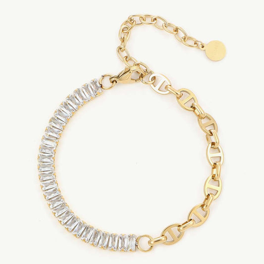 Armband mit Zirkoniasteinen Gold