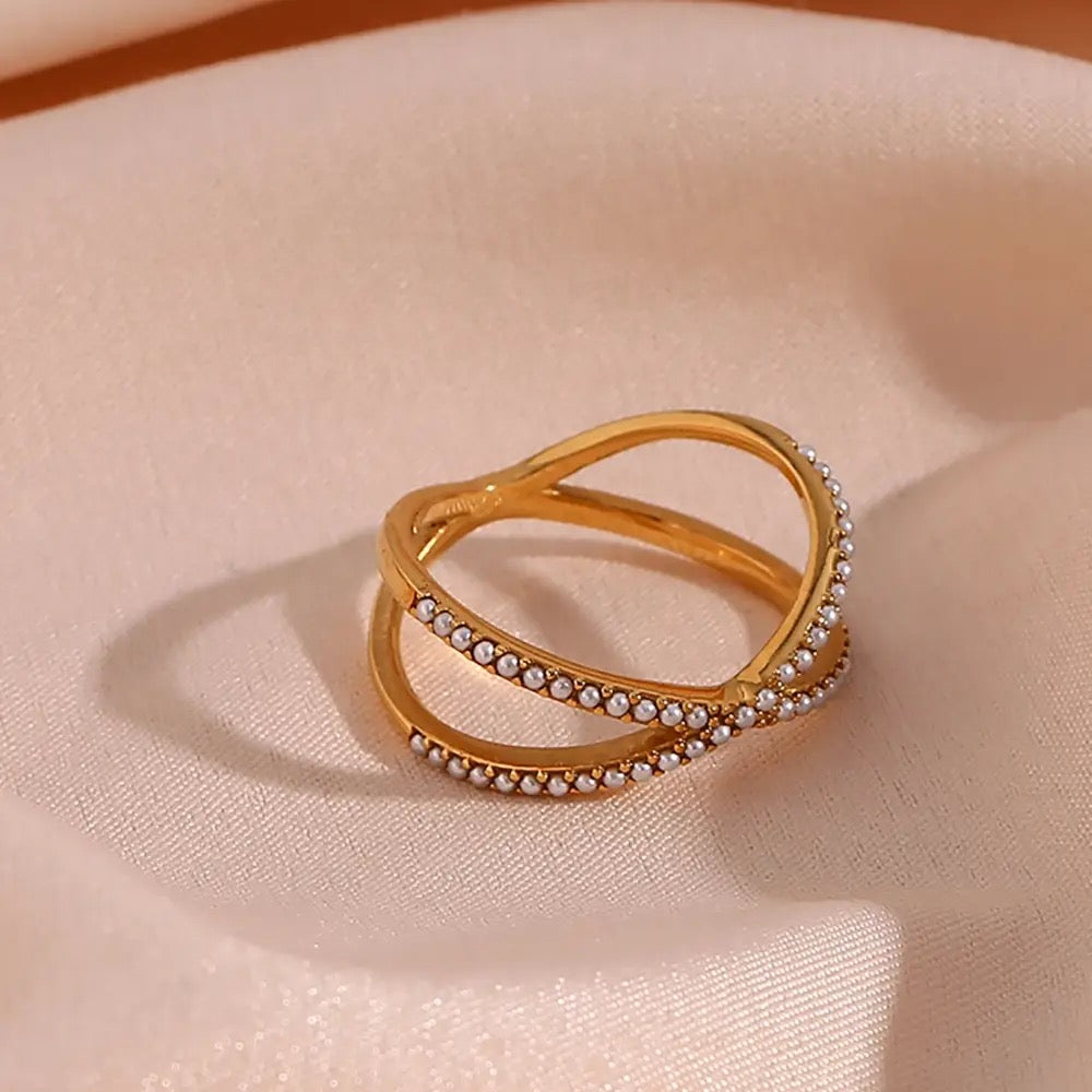 Ring Pearly 18K vergoldet