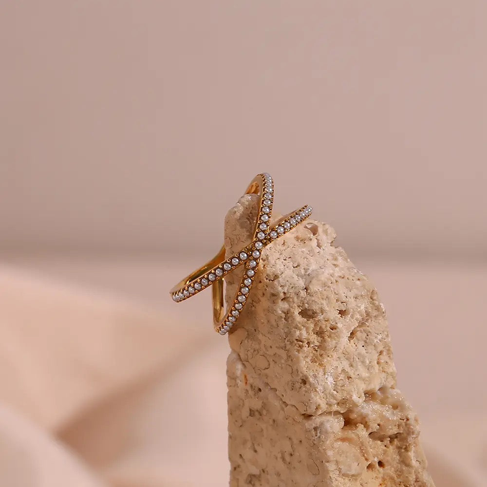 Ring Pearly 18K vergoldet