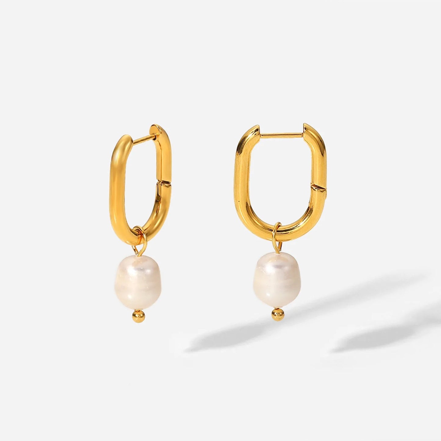 Ohrringe Pearl 18 K vergoldet